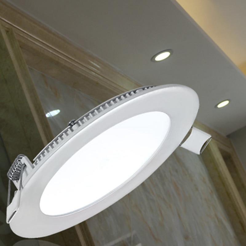 Slowmoose Ultra-thin Led Panel Lamp, Low Voltage Flat Ac/dc12v/24v Warm white Round 24w 12v