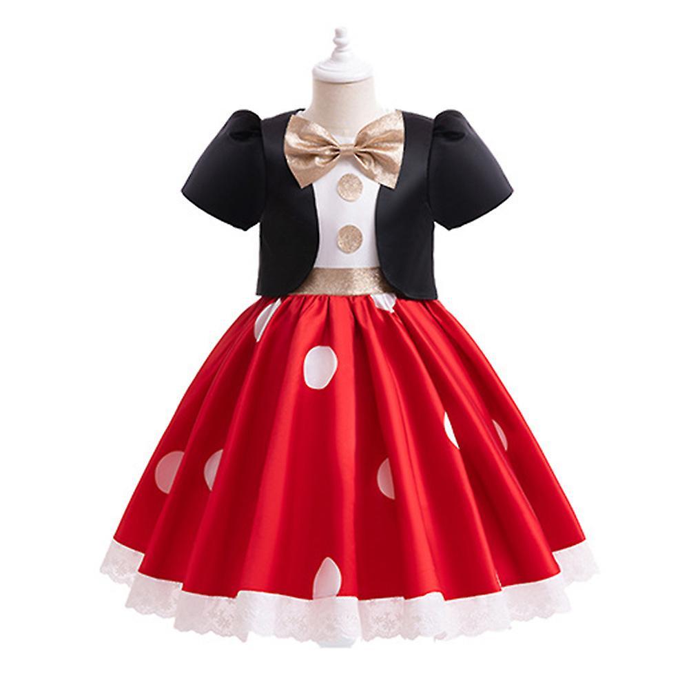 Bestdaily Disney Minnie Mouse Cosplay Costume Kids Girls Princess Cartoon Fancy Dress Party Outfits 8-9 Years