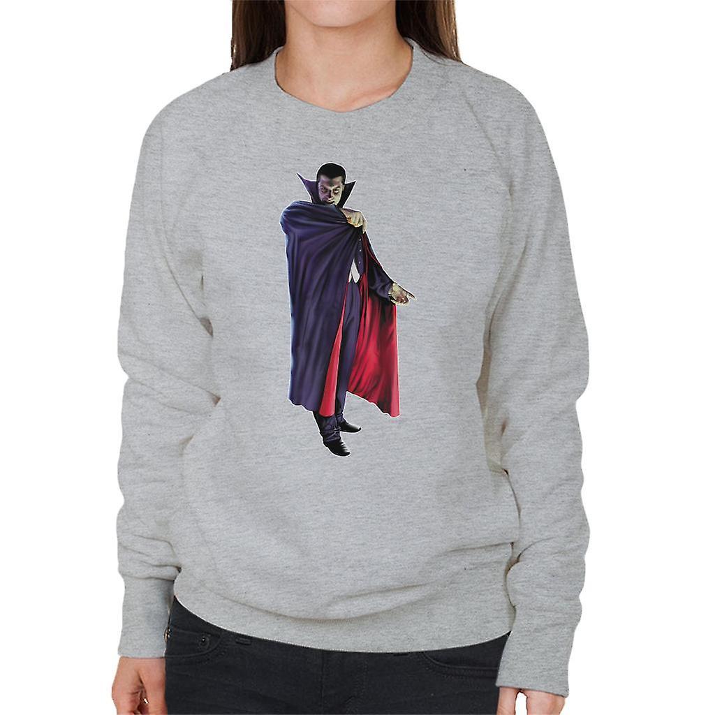 Dracula Cape Pose Women's Sweatshirt Heather Grey Large