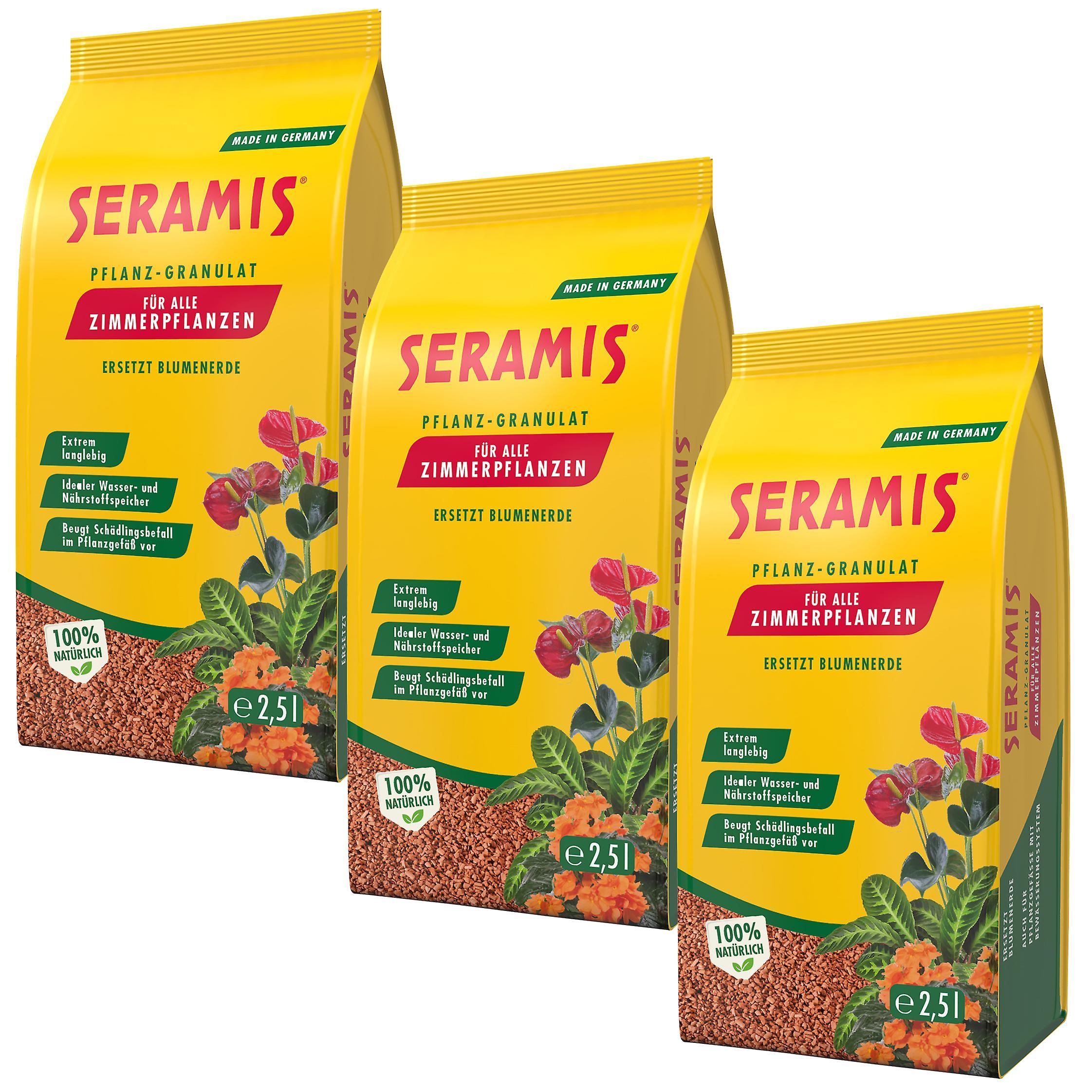 3 x SERAMIS® plant granules for houseplants, 2.5 liters