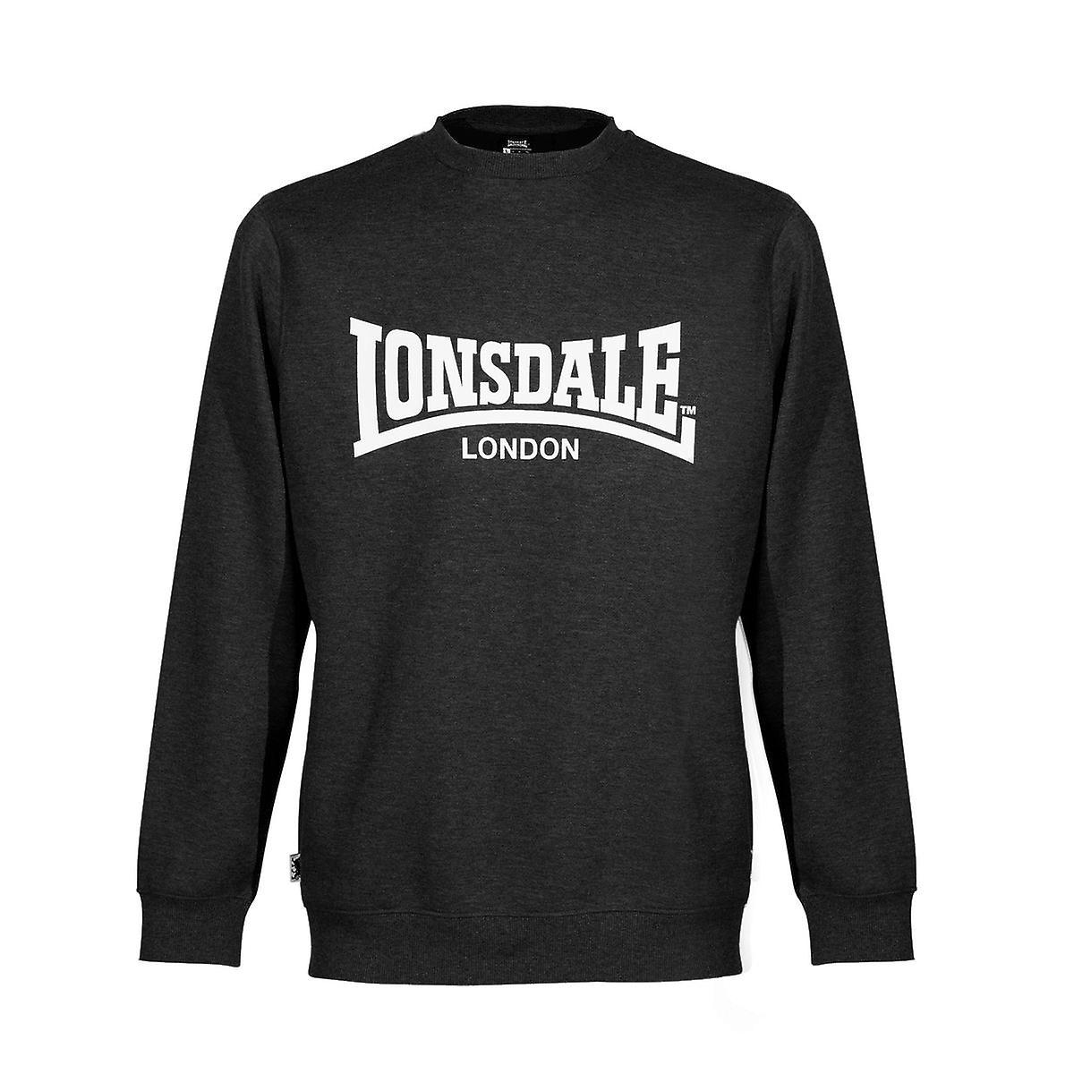 Lonsdale Essential Crew Sweater Mens Black 4XL