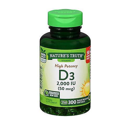 Sundance Nature's Truth High Potency Vitamin D3 Quick Release Softgels, 300 Caps (Pack of 1)