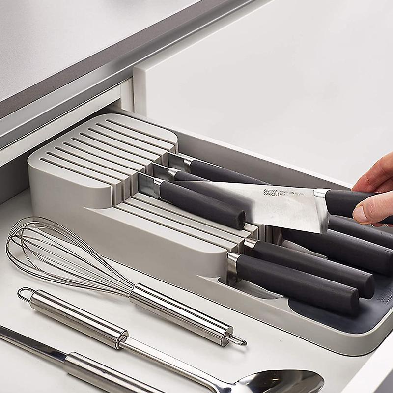 Living And Home Kitchen Knife In-Drawer Organiser for 9 Knives