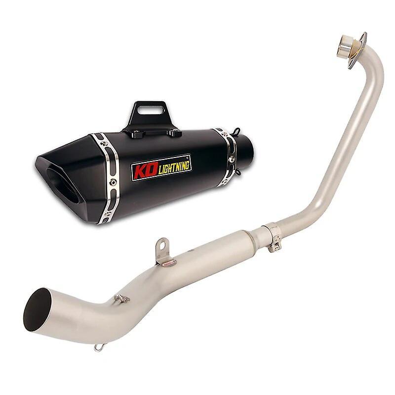 Loerss For Zontes Zt125 U1 Zt125 G1 2021-2023 Complete Exhaust System Motorocycle Header Mid Link Pipe 51mm Muffler Escape + Db Killer D