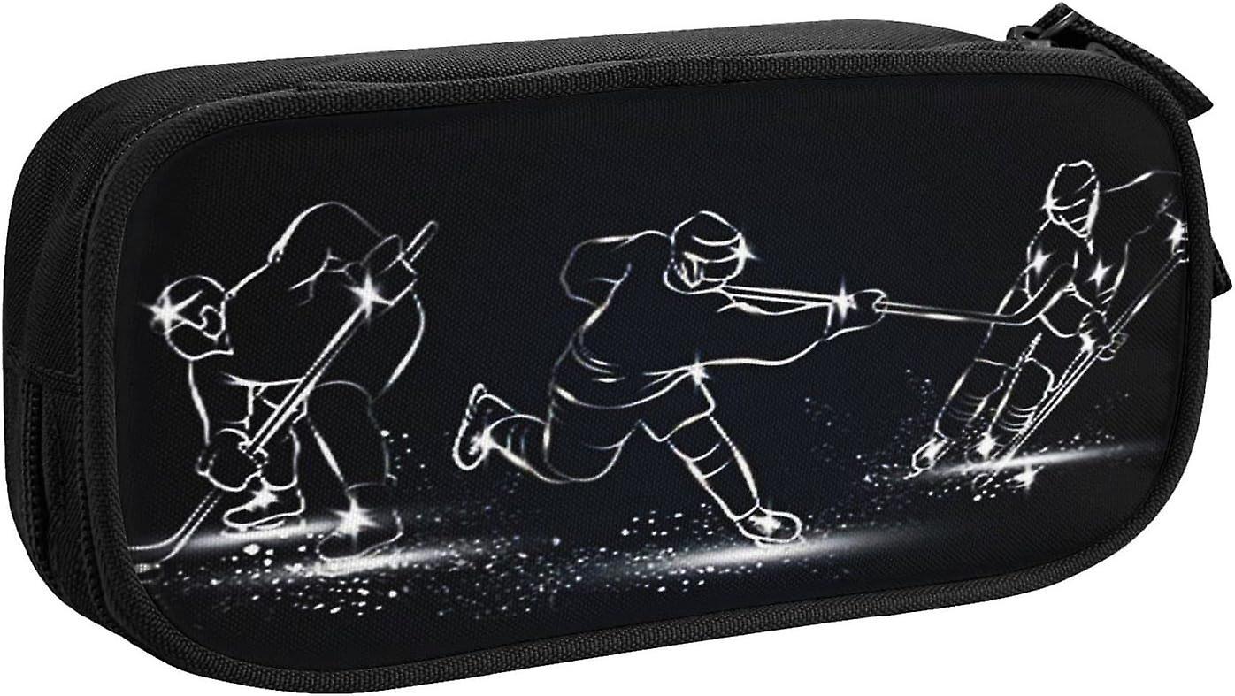 Kerota Pencil Case Ice Hockey Players Large Capacity Pencil Bag Pen Case Pouch Desk Organizer For Boys Girls Kids Childrens School Students Office ..