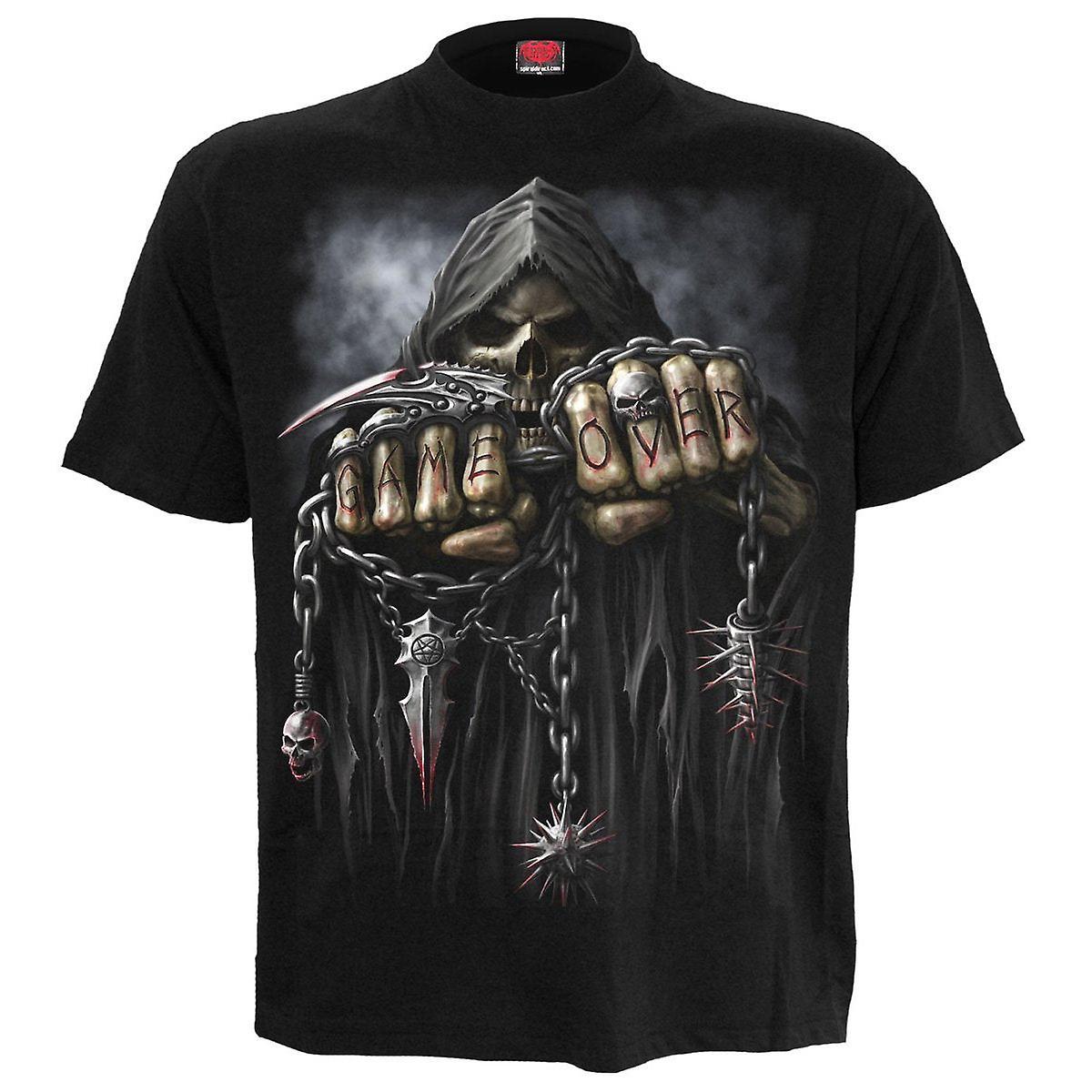 Spiral Direct Gothic GAME OVER - T-Shirt Black |Reaper|Skulls|Death XX Large