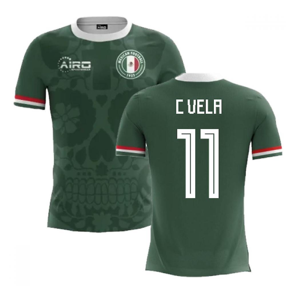 Airo Sportswear 2024-2025 Mexico Home Concept Football Shirt (C.Vela 11) Green 3XL