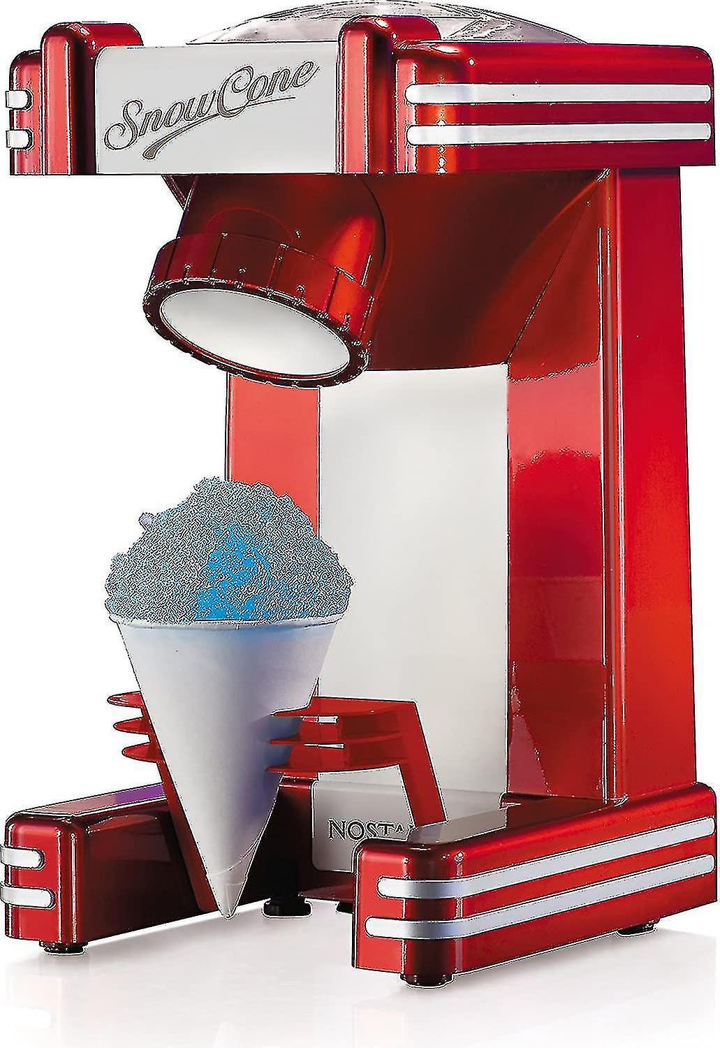 Qzsc Nostalgia Rsm702 Retro Single Snow Cone Maker, Red Retro Red