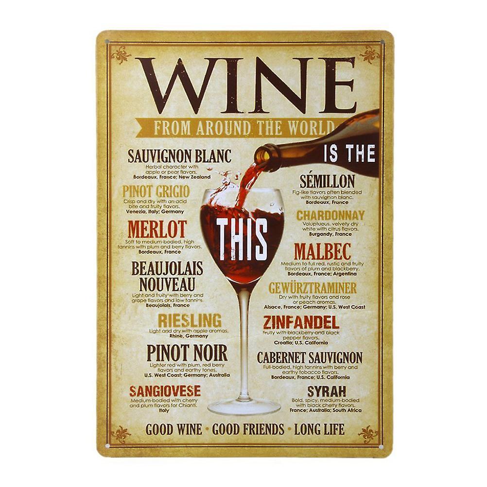 Tinksky Outdoor Decor Metal Tin Sign Poster Wine Tin Sign Retro Vintage Tin Sign Black Posters