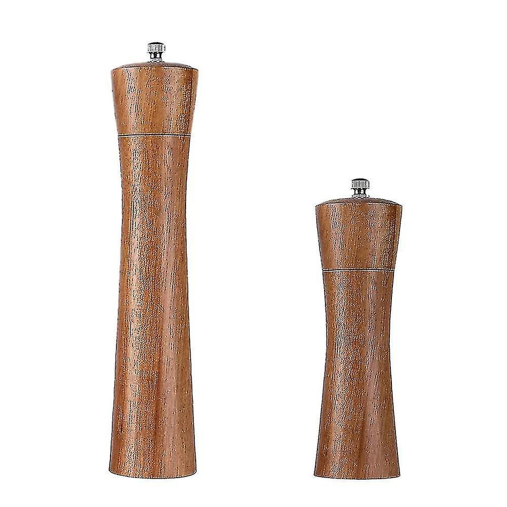 Bosheng Wooden Salt And Pepper Grinder Set, Manual Wood Pepper Mill And Salt Grinder 6*10 inch color box