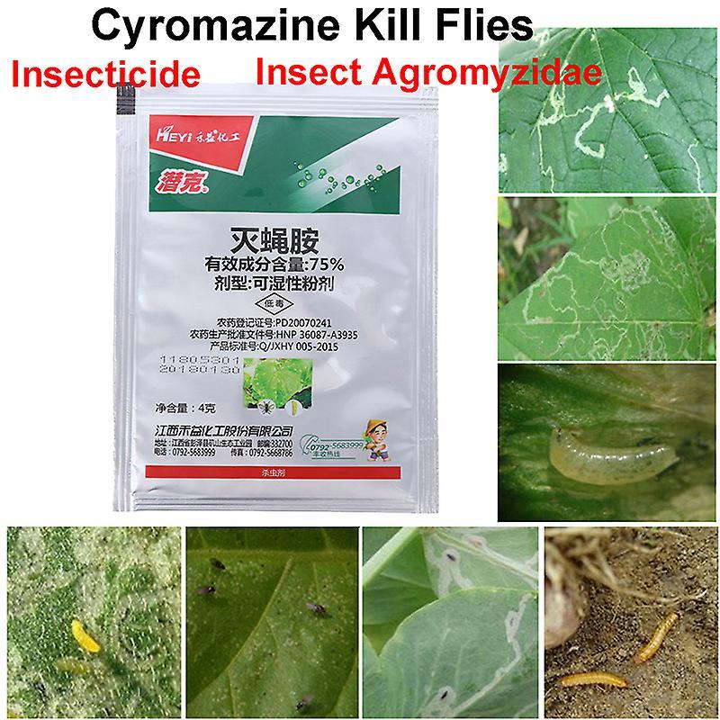 Unbrand 4g Cyromazine Insecticide Agricultural Medicine Pesticide Kill Pest Fly Flies colorful one size