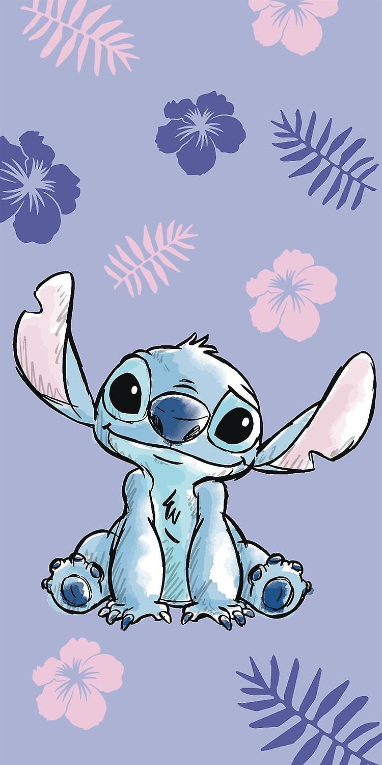 Lilo & Stitch Lilo &; Stitch STITCH Towel Bath Towel 100% Cotton 140x70cm Purple