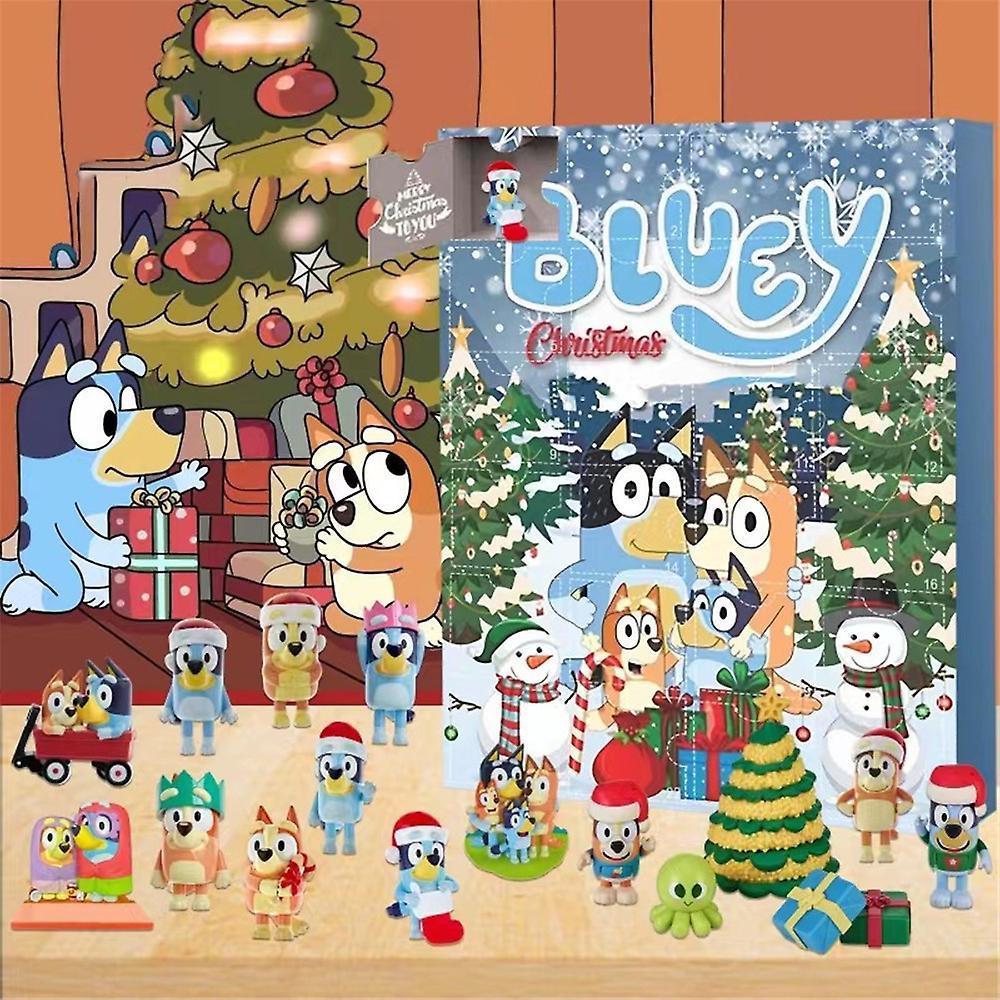 Ochime 2023 Christmas Countdown Calendar, 24 Days Of Christmas Advent Calendar, 24pcs Xmas Puppy Bluey Figures Doll Xmas Vacation Stocking Stuffer ...