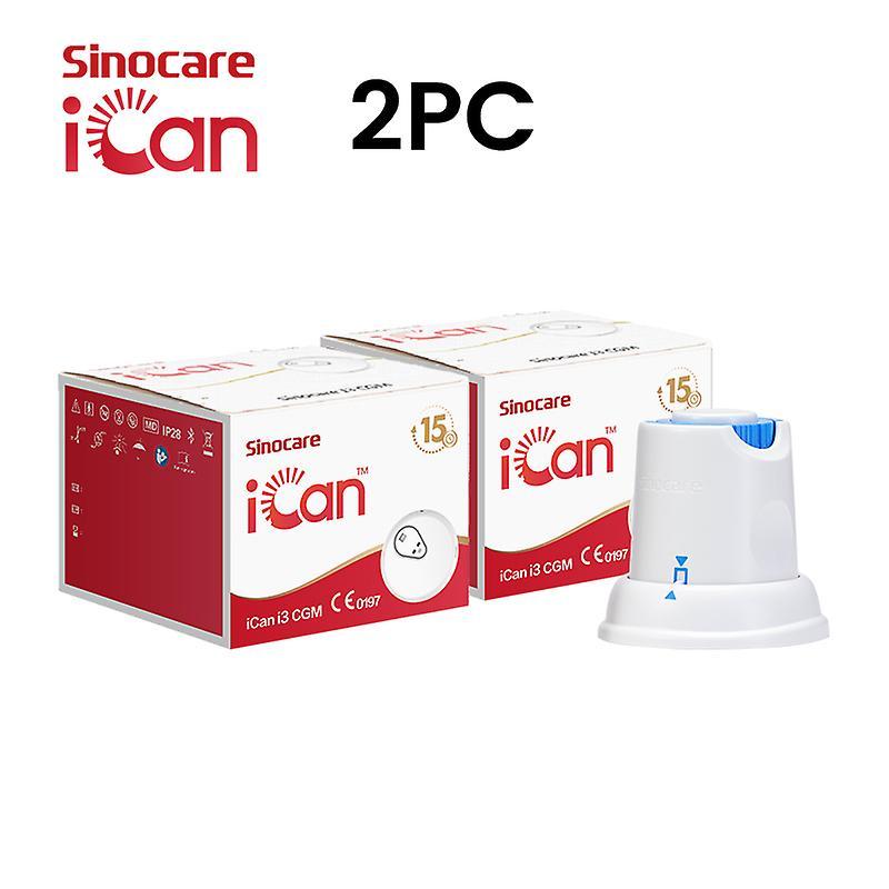 Sinocare 15 Days iCan i3 CGM Continuous Glucose Monitor Glucometer Real-Time Sensor Blood Glucose Meter for Diabetes Medical 2 PCS