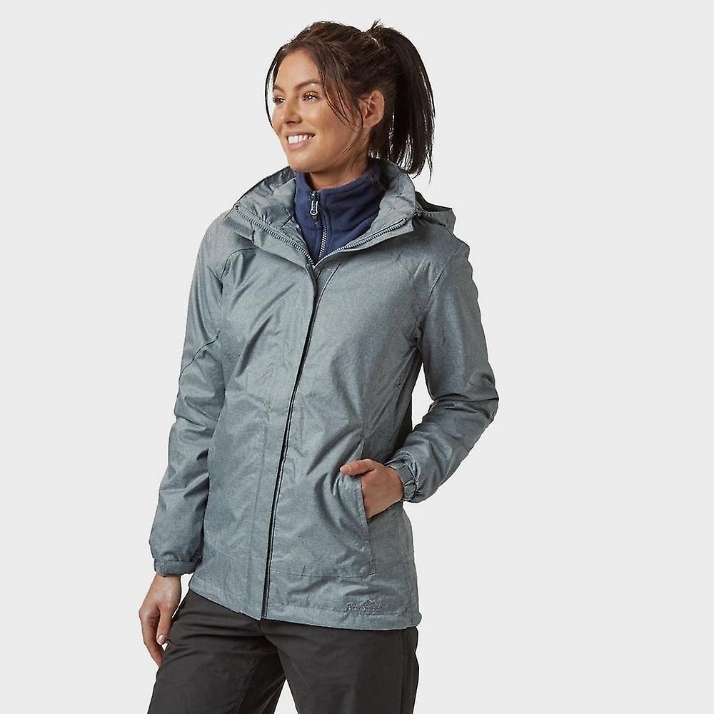 Peter Storm Women's Glide Marl Waterproof Jacket, Hiking and Walking Clothing Grey 12