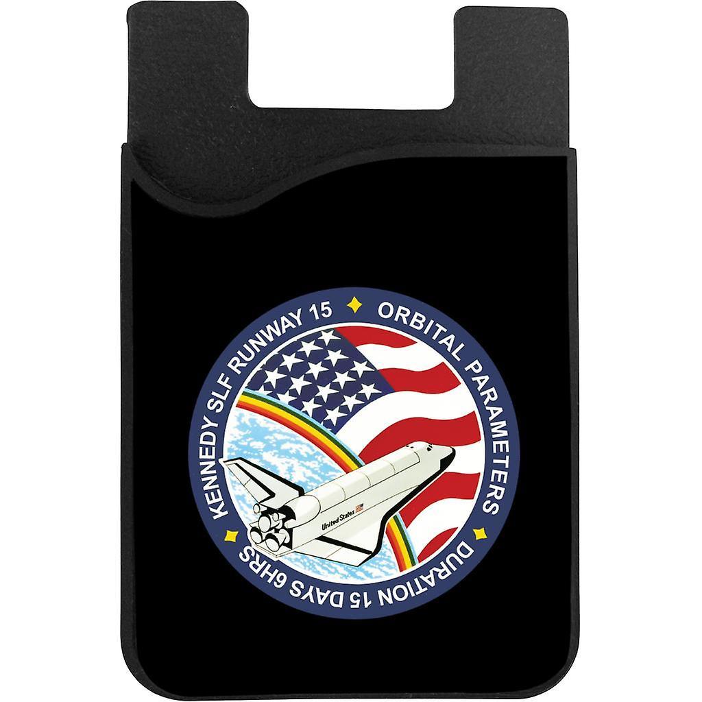 NASA STS 61B Space Shuttle Atlantis Mission Patch Phone Card Holder Black 5.5cm x 8.5cm