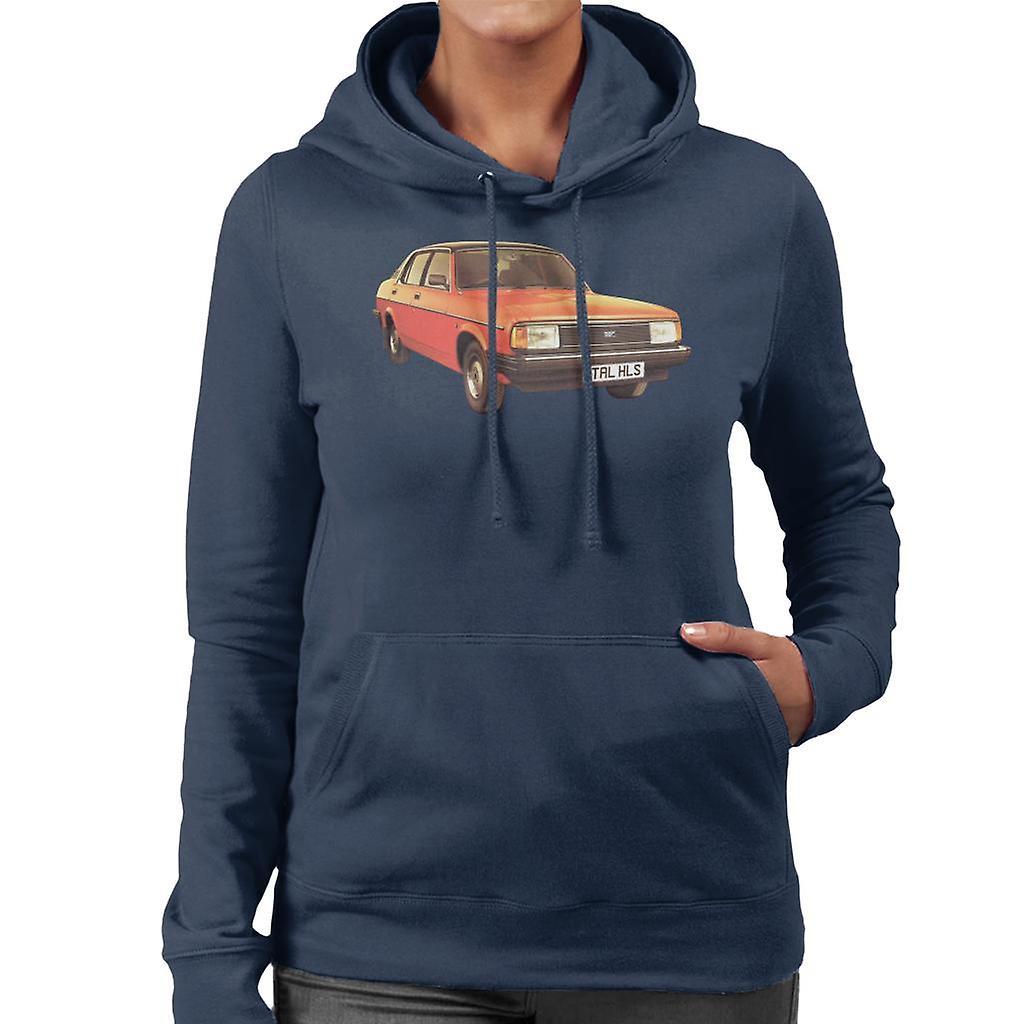 Morris Ital British Motor Heritage Women's Hooded Sweatshirt Navy Blue Large