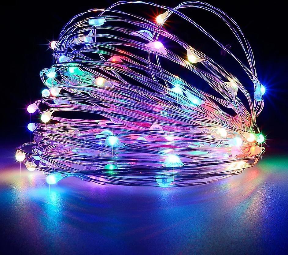 Slowmoose Usb & Battery Powered Waterproof Led String Lights RGB 3AA Battery powered