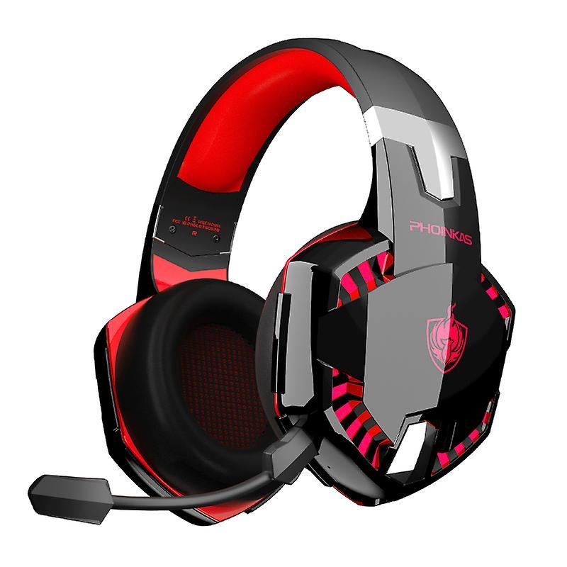 Usiful Bluetooth Wireless Headphone With Mic,ps4 Gaming Headset For Pc, Xbox One, Ps5 Red