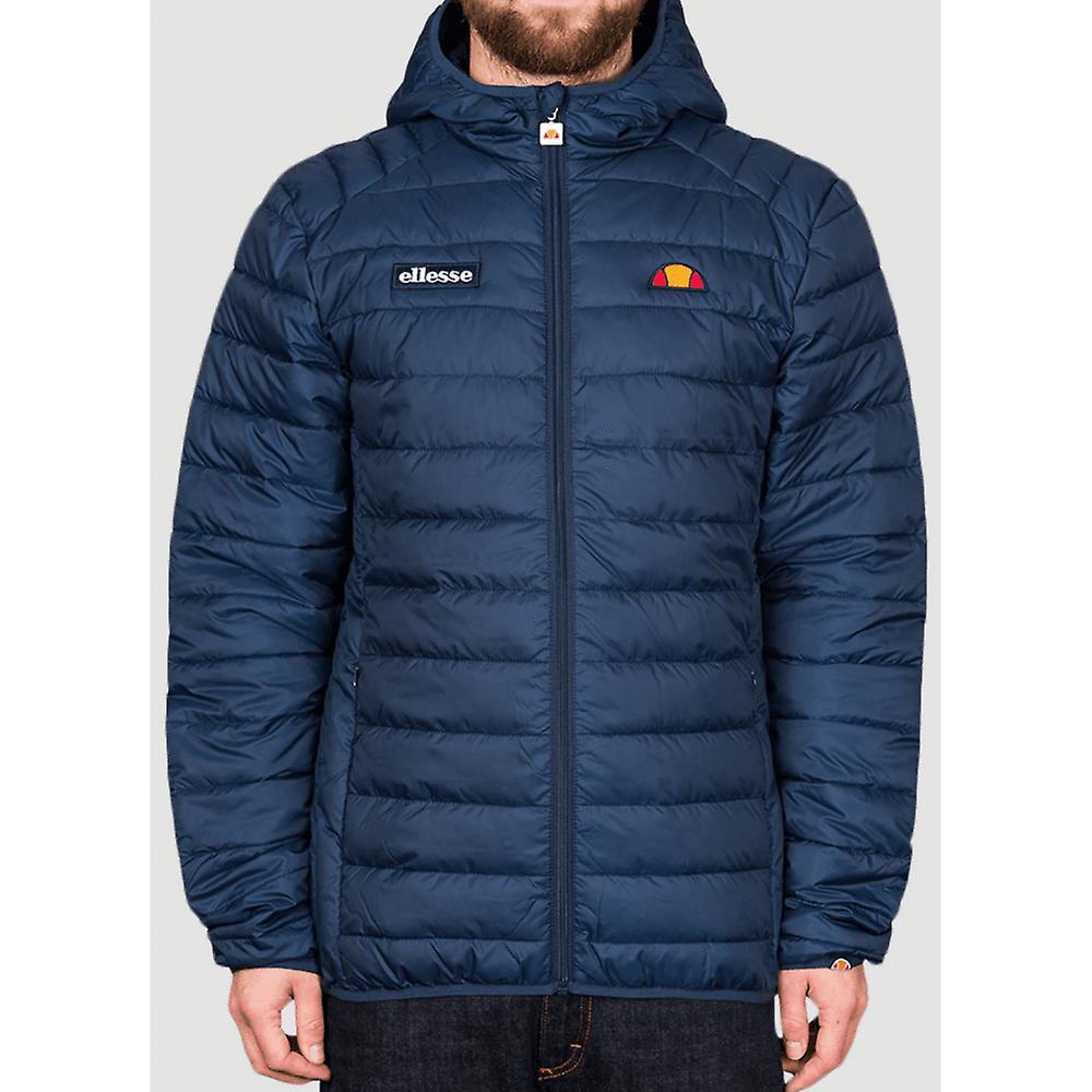 Men's Ellesse Shs01115 Lombardy Padded Zip Hooded Navy Jacket Xs