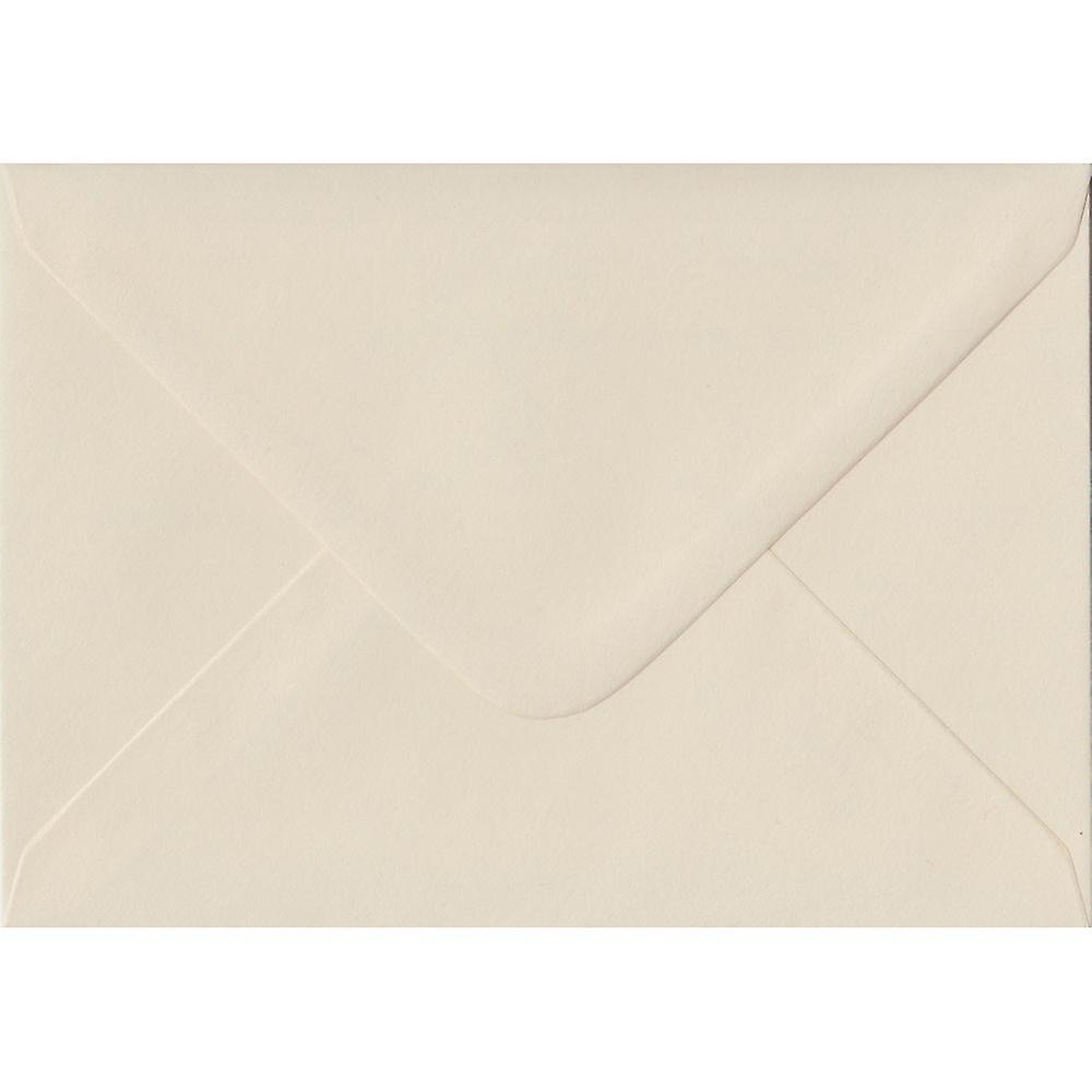 ColorSono Vanilla Gummed C7/A7 Coloured Pale Cream Envelopes. 130gsm FSC Sustainable Paper. 82mm x 113mm. Banker Style Envelope. 25