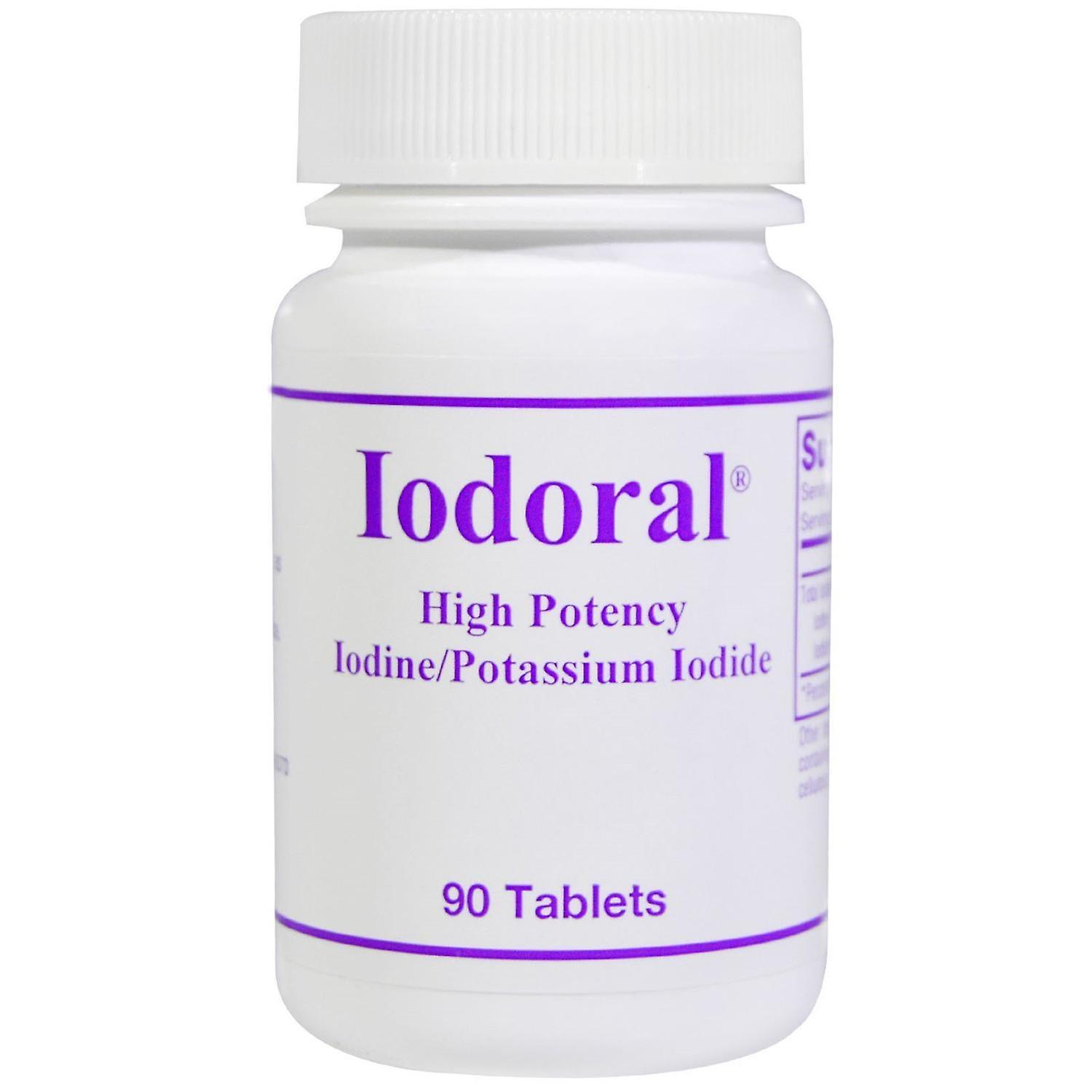 Optimox, Iodoral, Iodine/Potassium Iodide, 90 Tablets