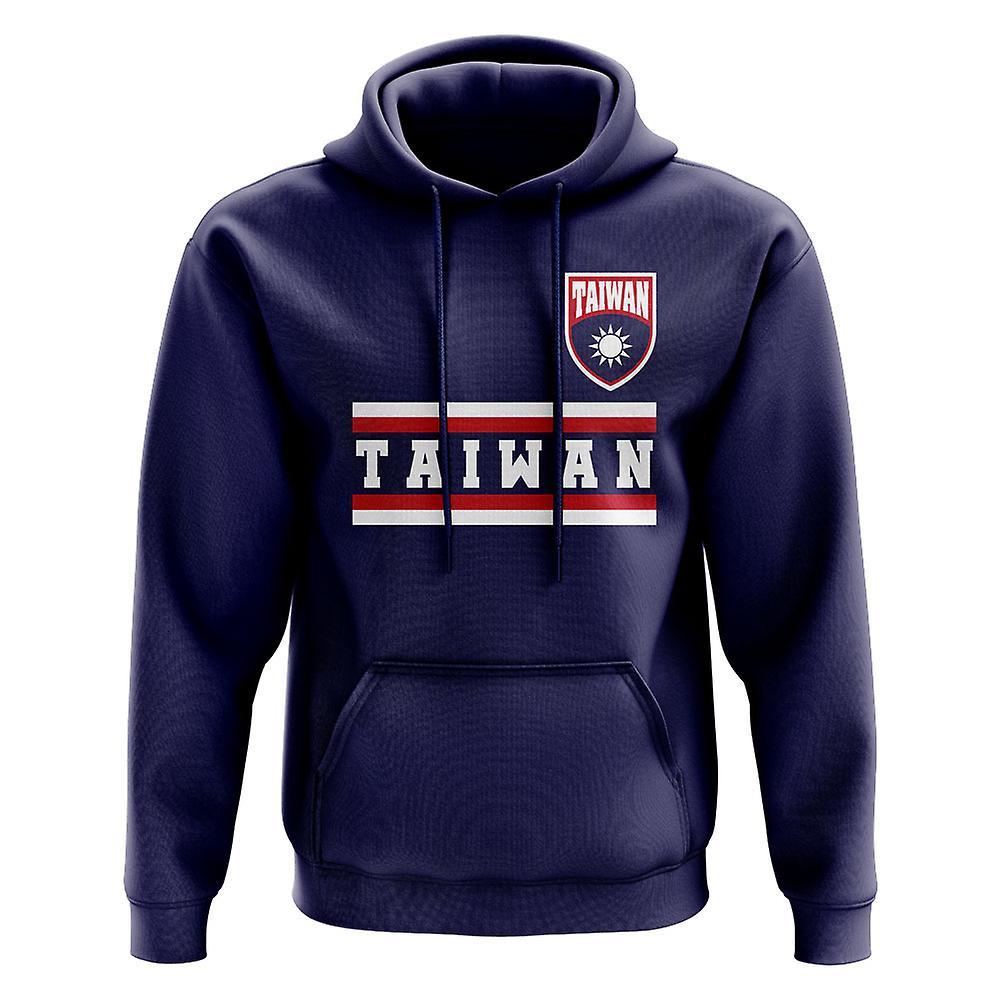 UKSoccerShop Taiwan Core Football Country Hoody (Navy) XLB (12-13 Years)