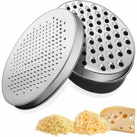 Kensty Cheese Grater, Oval Grater, Cheese Grater With Container, Stainless Steel Chocolate Grater, Vegetable Grater With Storage Box