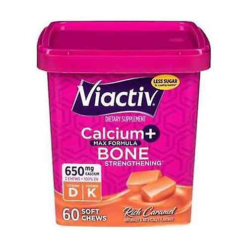 Viactiv Calcium Plus Vitamin D Soft Chews, Caramel 60 Each (Pack of 1)