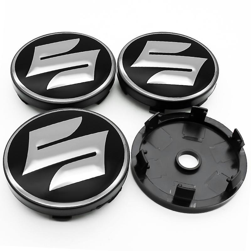 Scvvd 4pcs 56mm+60 car hub cover wheel sticker decoration badge hub decal For Suzuki Swift Vitara Jimny Sa Red