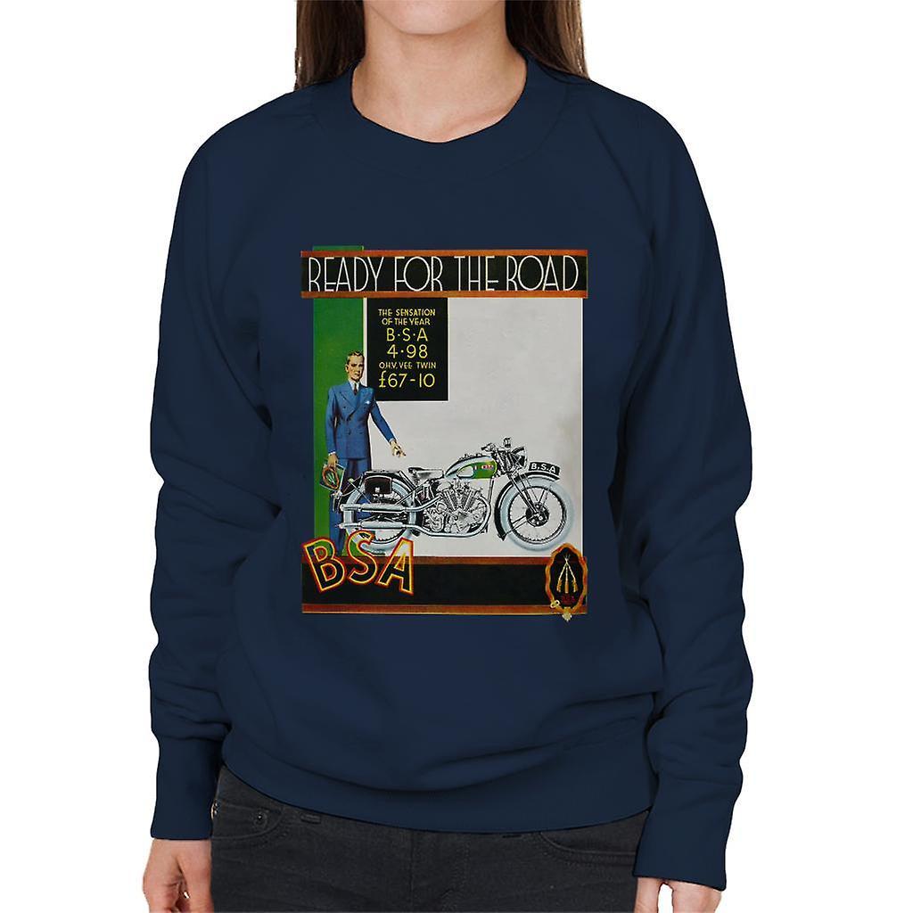 BSA Ready For The Road Women's Sweatshirt Navy Blue X-Large