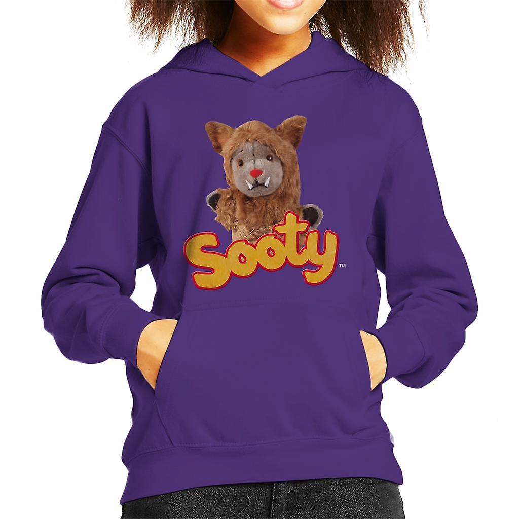 Sooty Halloween Sweep Werewolf Kid's Hooded Sweatshirt Purple Large (9-11 yrs)