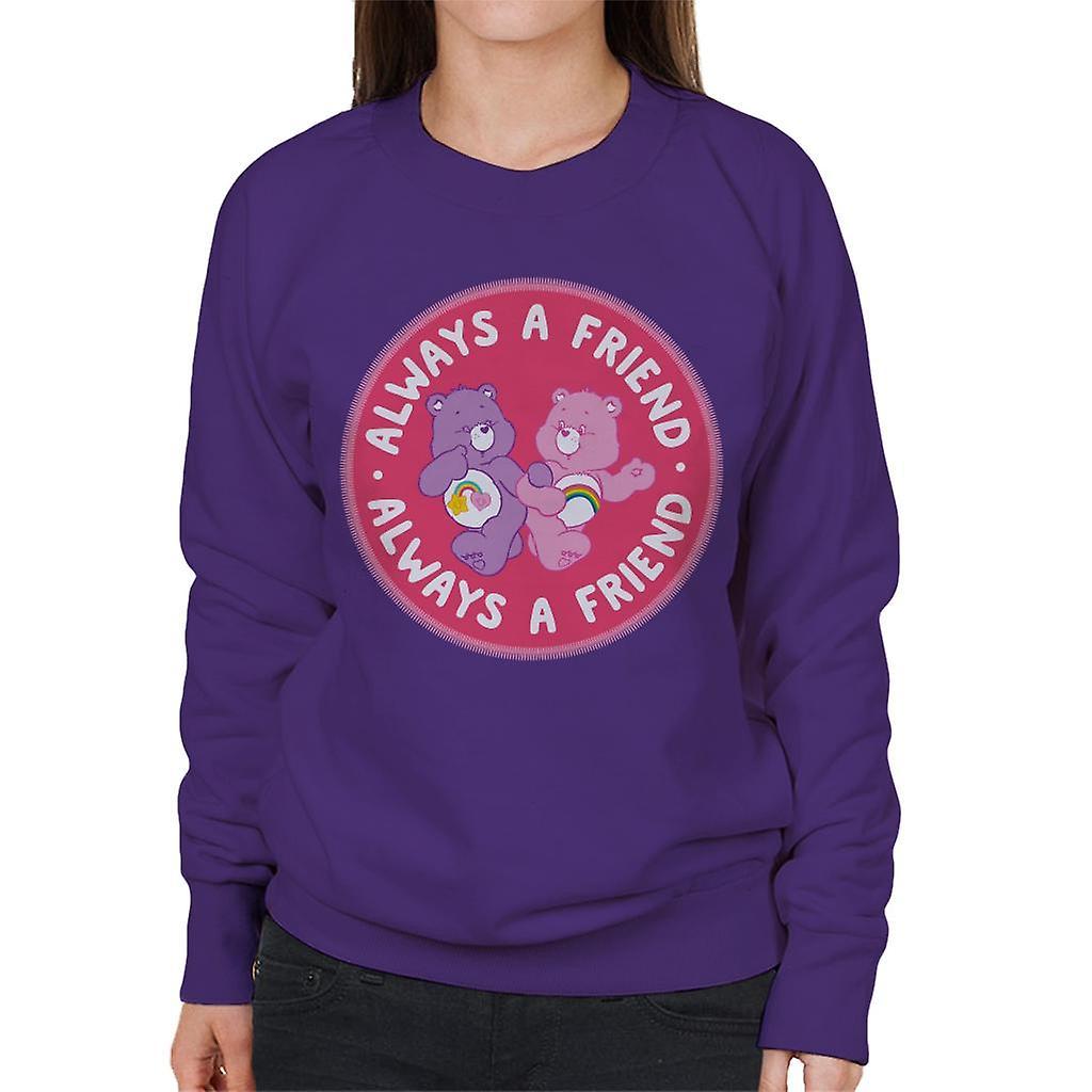 Care Bears Cheer Bear And Best Friend Bear Always A Friend Women's Sweatshirt Purple Large