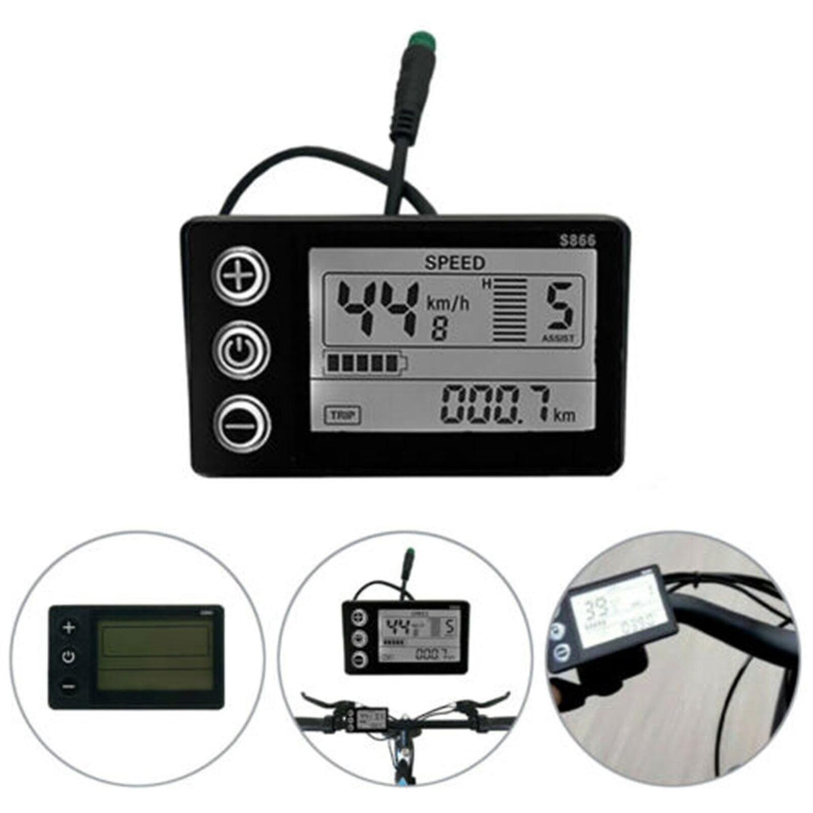 Bean Electric Bike S866 24-48v Lcd Display Meter Control Panel Compatible E-bike Scooter