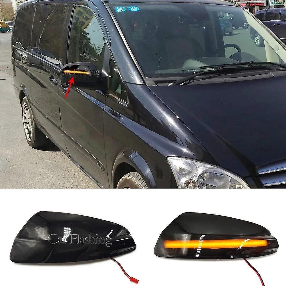 Eccpp LED Dynamic Turn Signal Light For Mercedes Benz C Class W204 S204 2007-2014 C300 Viano Vito W639 Side Mirror Indicator Blinker Dynamic Signal...