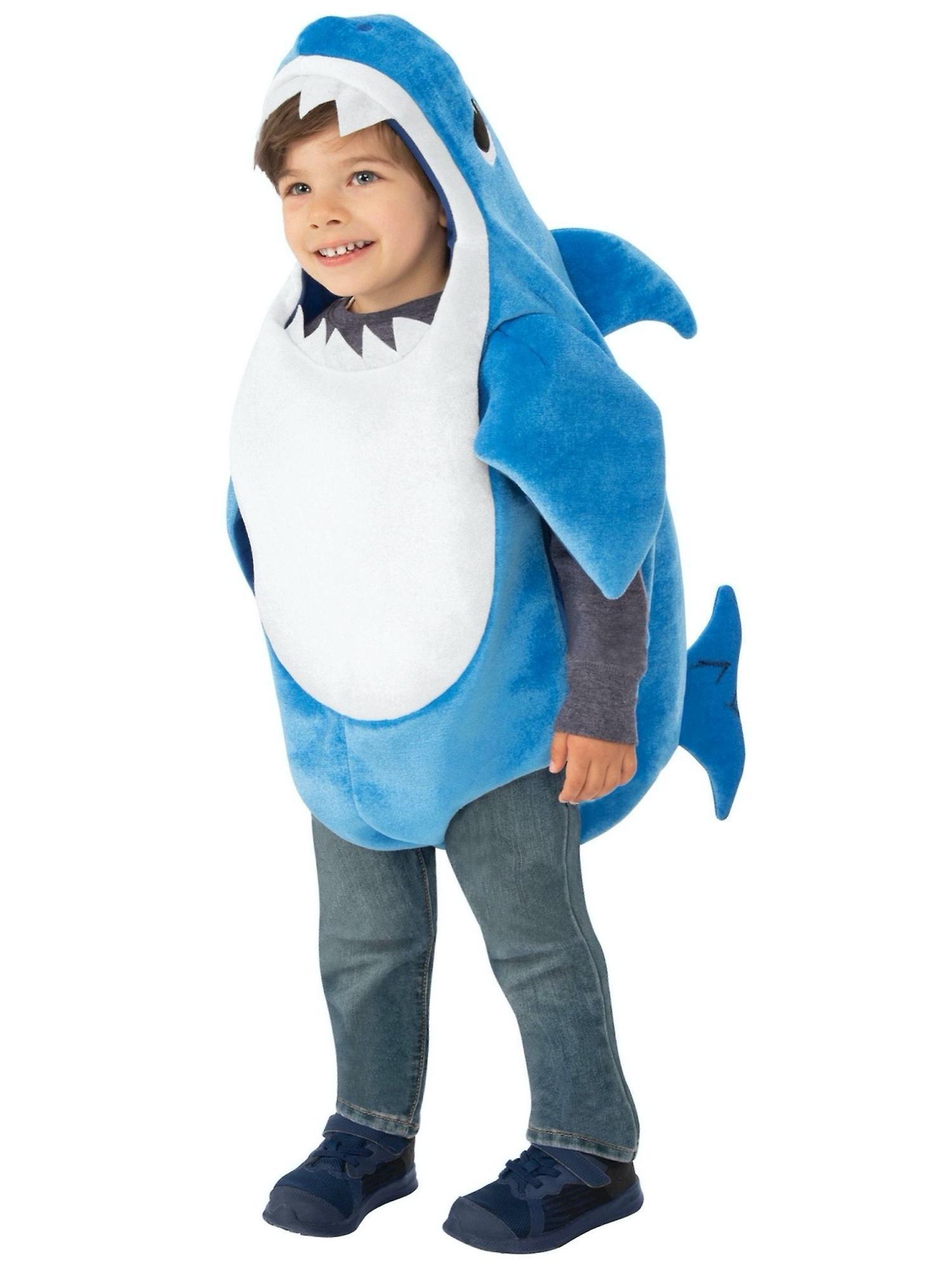 Rubie's Daddy Shark Deluxe Blue Shark Pinkfong Animal Child Boys Costume With Sound S Small (4-6)