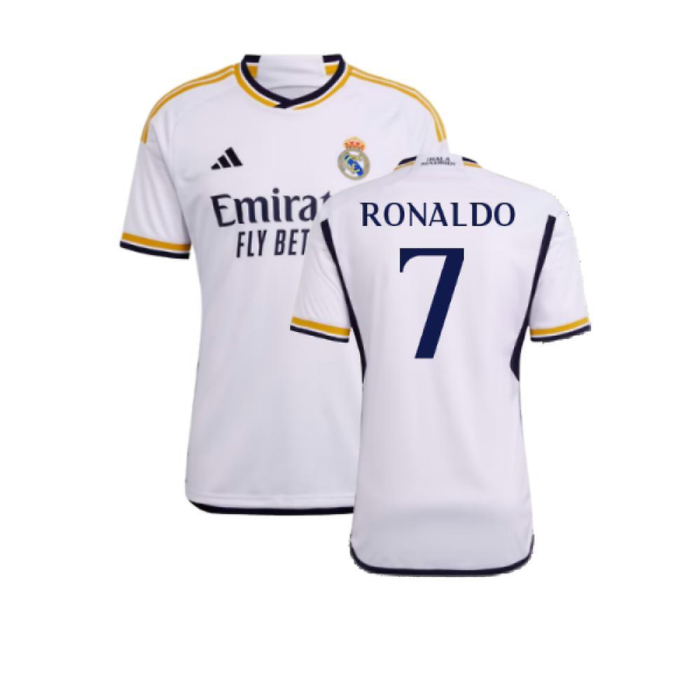 Adidas 2023-2024 Real Madrid Home Shirt (Ronaldo 7) White Medium 38-40 inch Chest