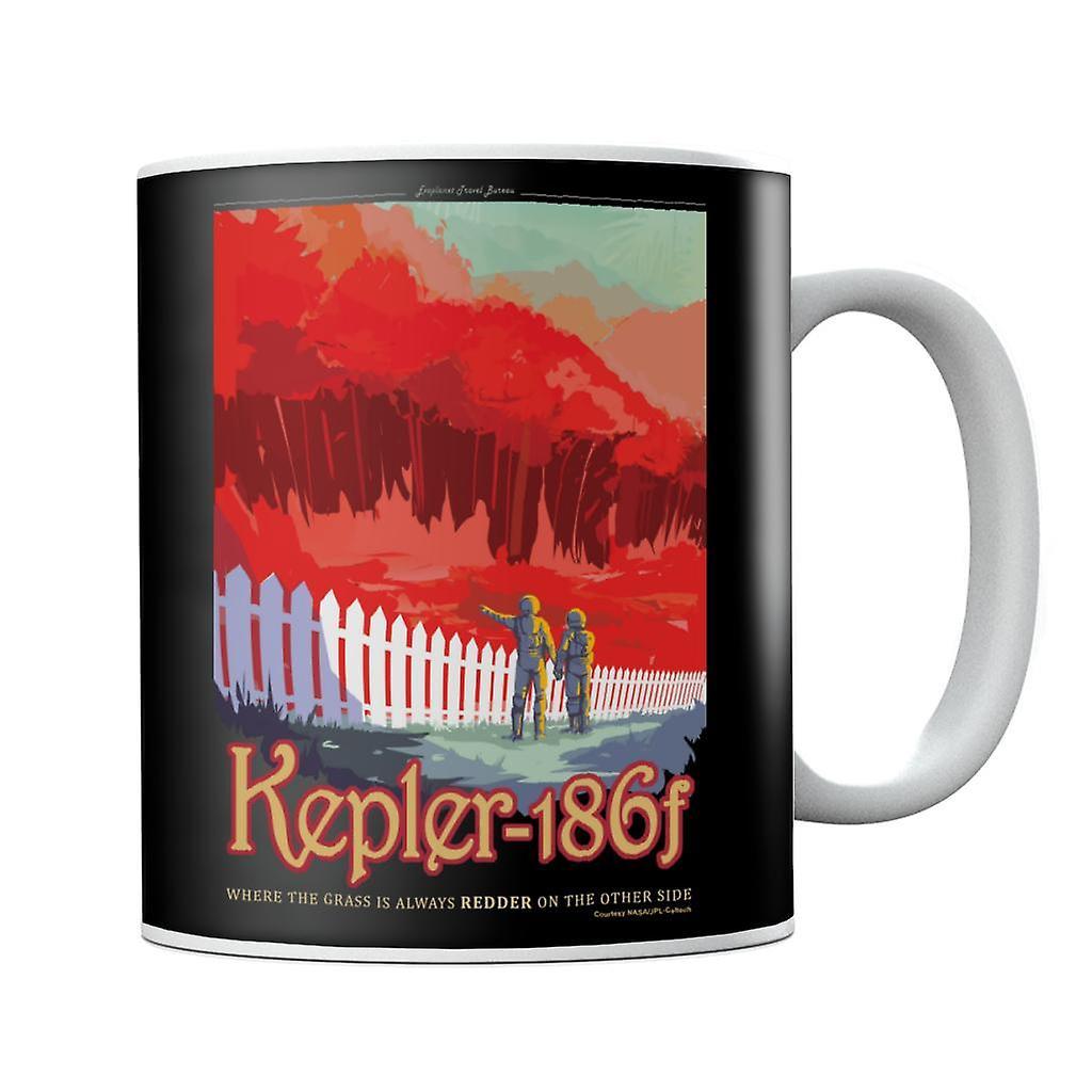 NASA Kelper 186f Interplanetary Travel Poster Mug Black 10oz