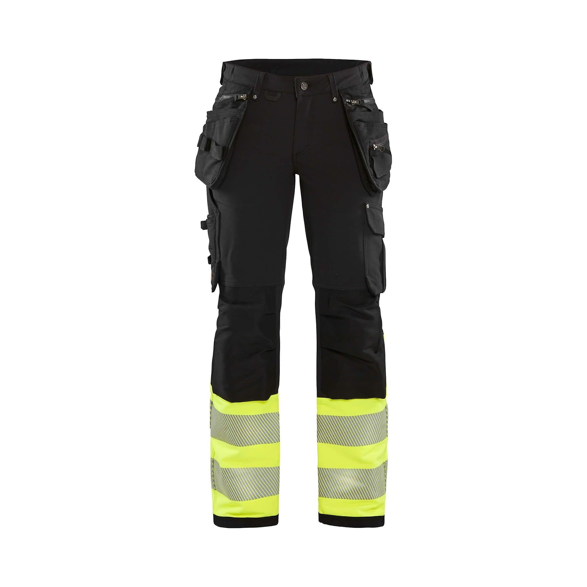 Blaklader 7193 ladies hi-vis trousers 4-way-stretch - womens (71931642) Black/yellow 18