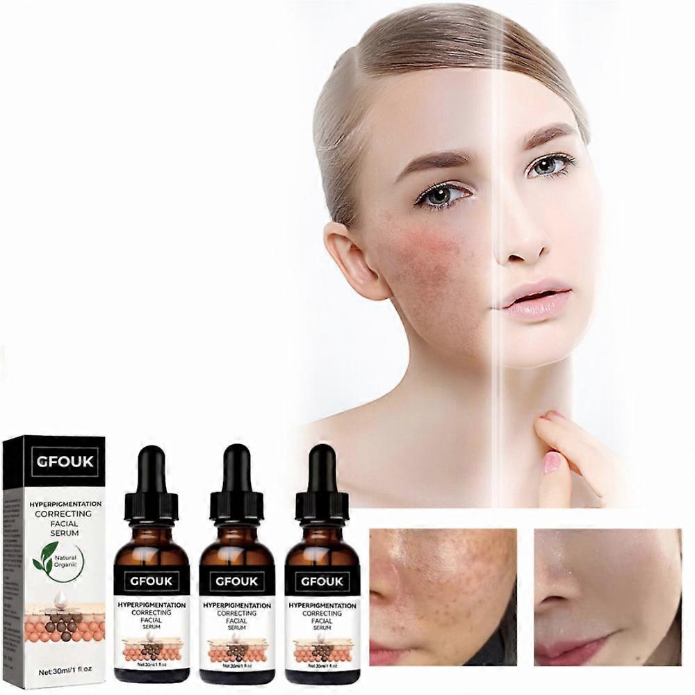 Tolizhu 3PCS GFOUK Melanin Correcting Facial Serum, Discoloration Correcting SerumDark Spot Corrector Daily Face Serum