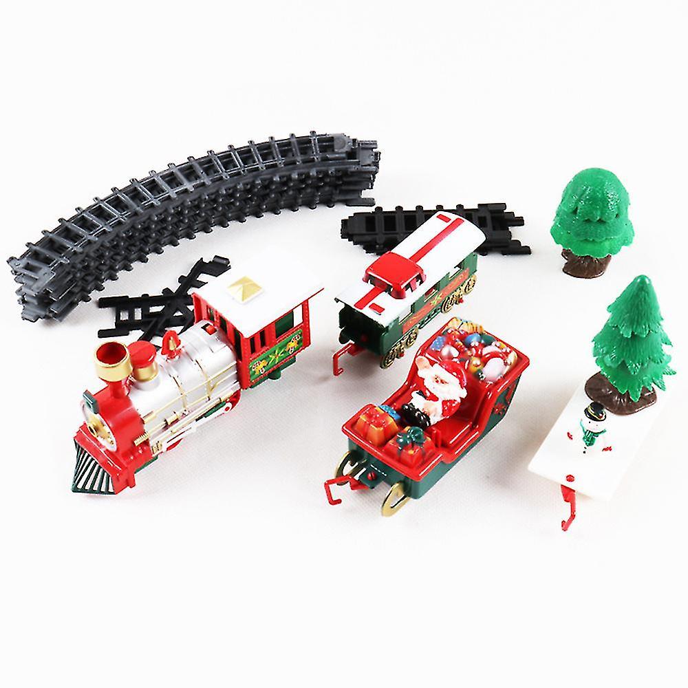 Shakub Christmas Kids Musical Santa Xmas Tree Train Track Set Light Sound Festival Gift