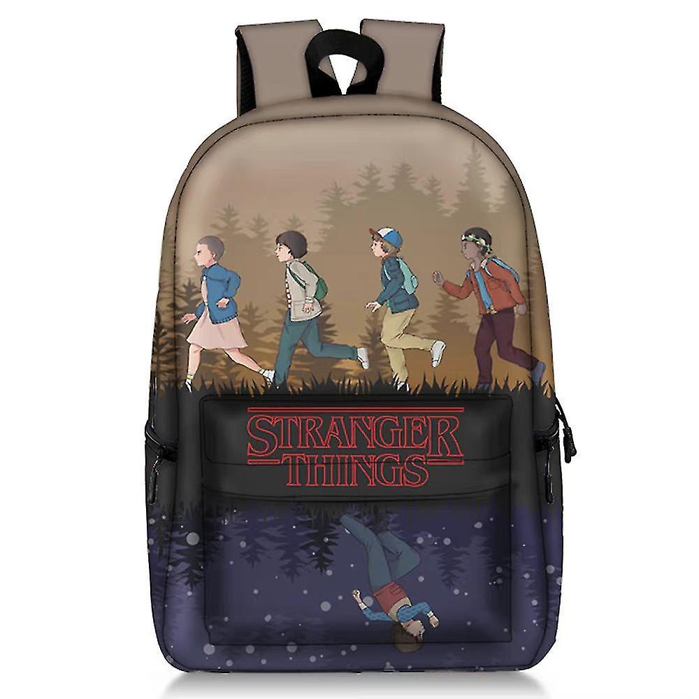 Lequeen Stranger Things Printed Backpack Travel School Bag Rucksack Student Bookbag Kids Gift D