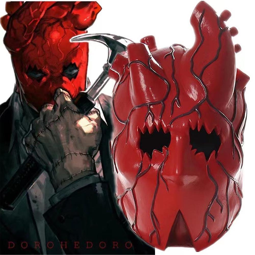 Eocici Halloween Party Props Scary Mask Cosplay Dorohedoro Shin Mask Horror Latex Mask