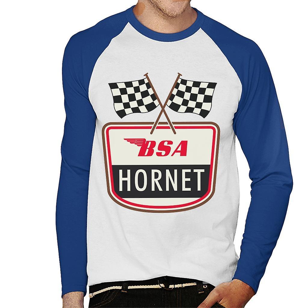 BSA Hornet Men's Baseball Long Sleeved T-Shirt White/Royal Medium