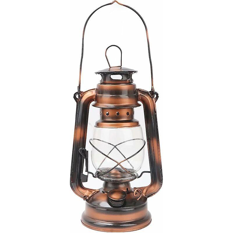 Chris Storm Lantern Kerosene 24cm Nostalgic Kerosene Lamp Glass Bulb Lantern Garden Lantern Kerosene Lamp Kerosene Lamp with Adjustable Wick Height...