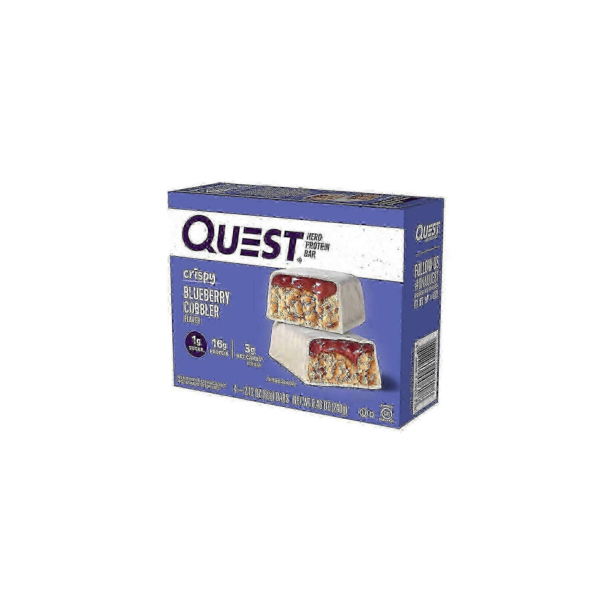 Quest Nutrition Quest Hero Protein Bar Pack, Blueberry Cobbler, 4 Ea