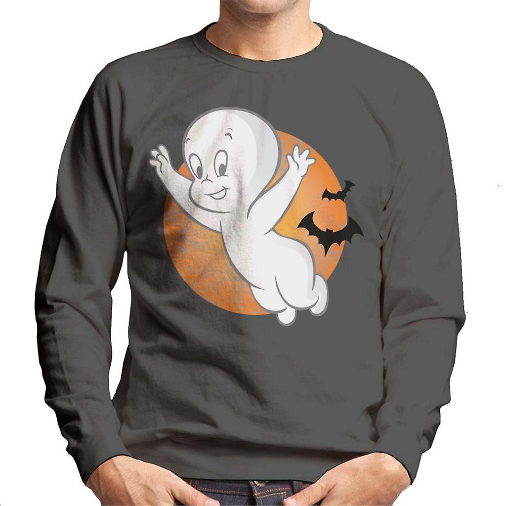 Casper The Friendly Ghost Moon Flying Men's Sweatshirt Charcoal XX-Large