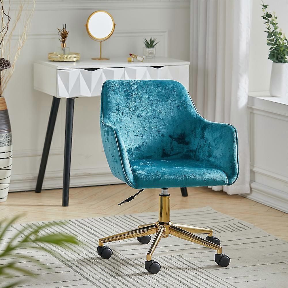 Living And Home 12 Color Ice Velvet Swivel Office Chair Mint Green