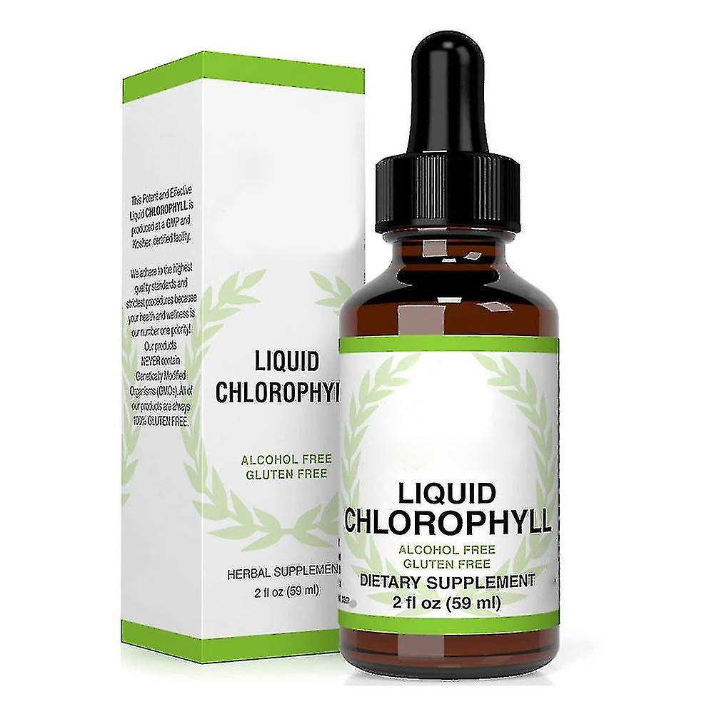 Szlcv 59ml Chlorophyll All-natural Extract Liquid Drops Water Soluble Mintflavour