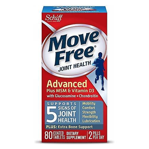 Schiff/Bio Foods Move Free Advanced Plus MSM, Vitamin D 80 Tabs (Pack of 1)